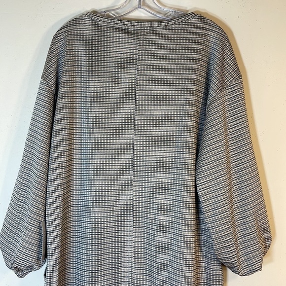 NWT. Max Studio Large Gingham Balloon Sleeve Pocket Shift Dress. - Picture 11 of 12